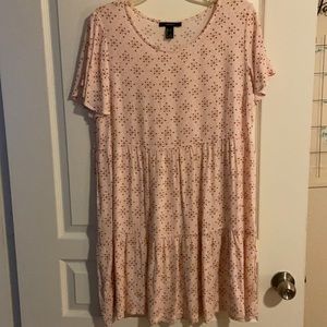 Blush pink dress w maroon details